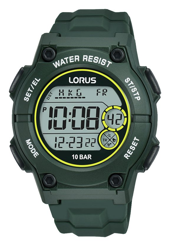 Lorus Men's Green Digital Watch
