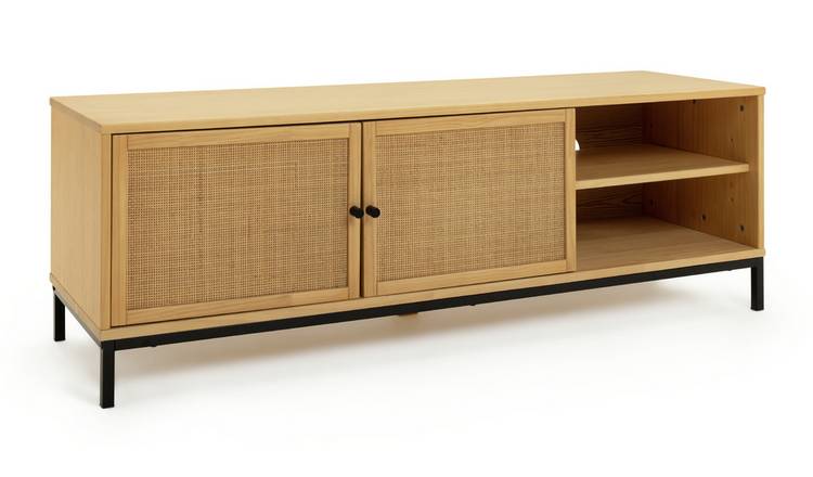 Tv stand online with cane doors