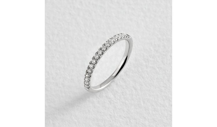 Buy Revere 9ct White Gold 0.25ct Diamond Eternity Ring J Womens rings Argos