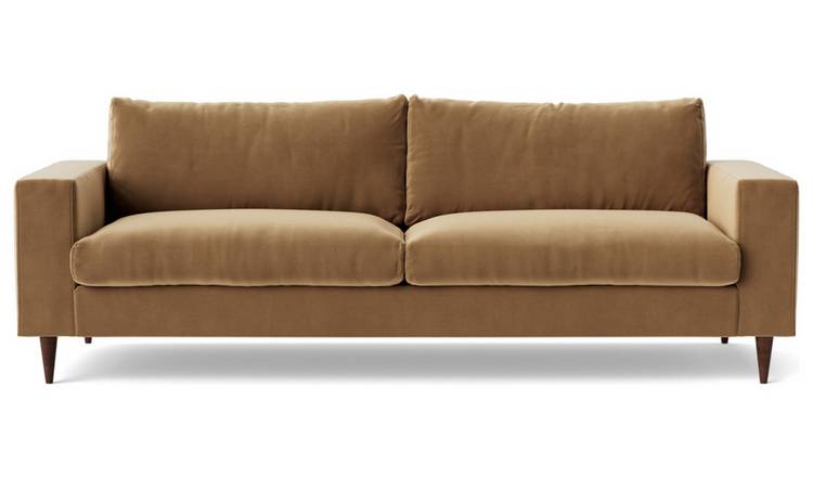 Swoon Evesham Velvet 3 Seater Sofa - Biscuit