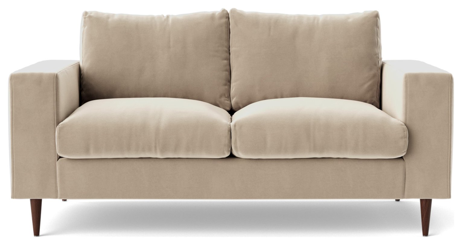Swoon Evesham Velvet 2 Seater Sofa - Taupe