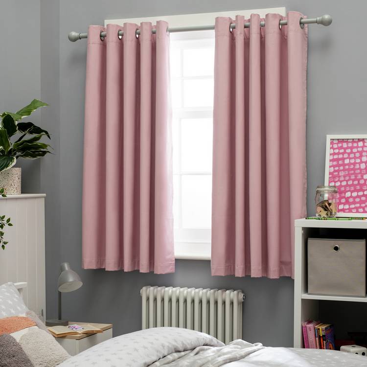 Argos Home Kids Blackout Eyelet Curtains - Pink 0