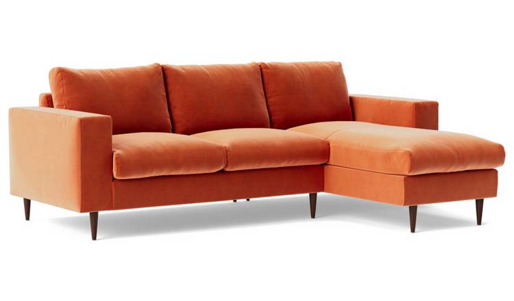 Orange corner sofa deals bed