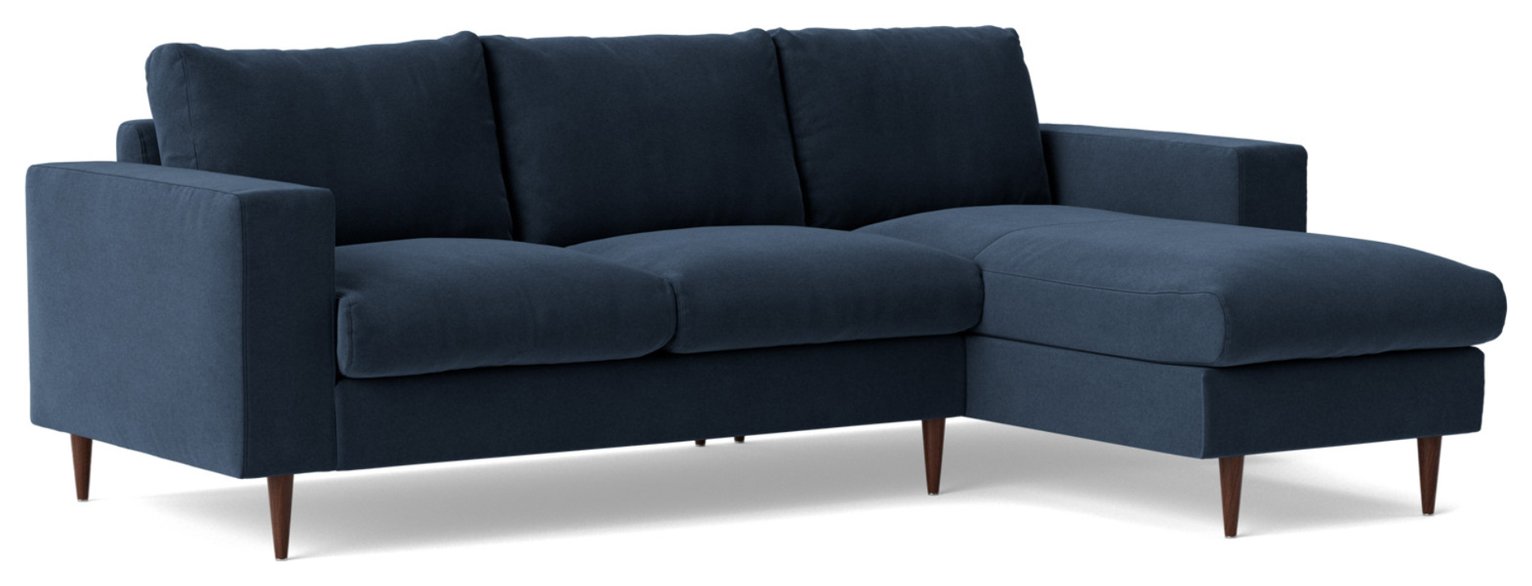 Swoon Evesham Fabric Right Hand Corner Sofa - Indigo Blue
