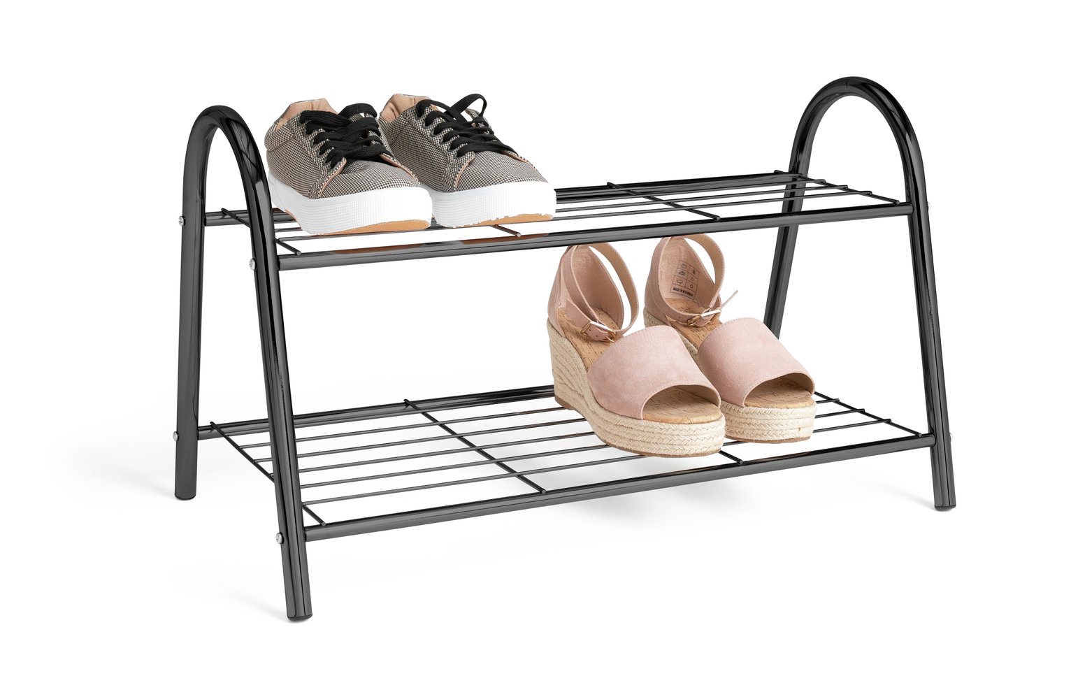 Habitat Boutique 2 Tier Shoe Rack - Black