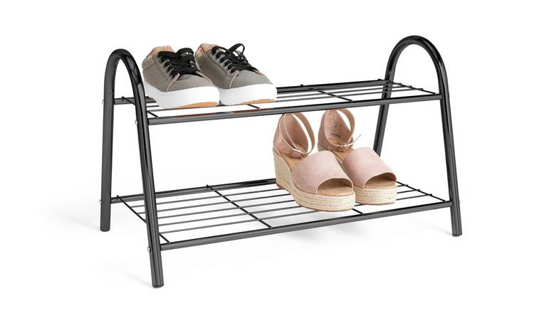 Buy Habitat Boutique 2 Tier Shoe Rack Black Shoe storage Argos