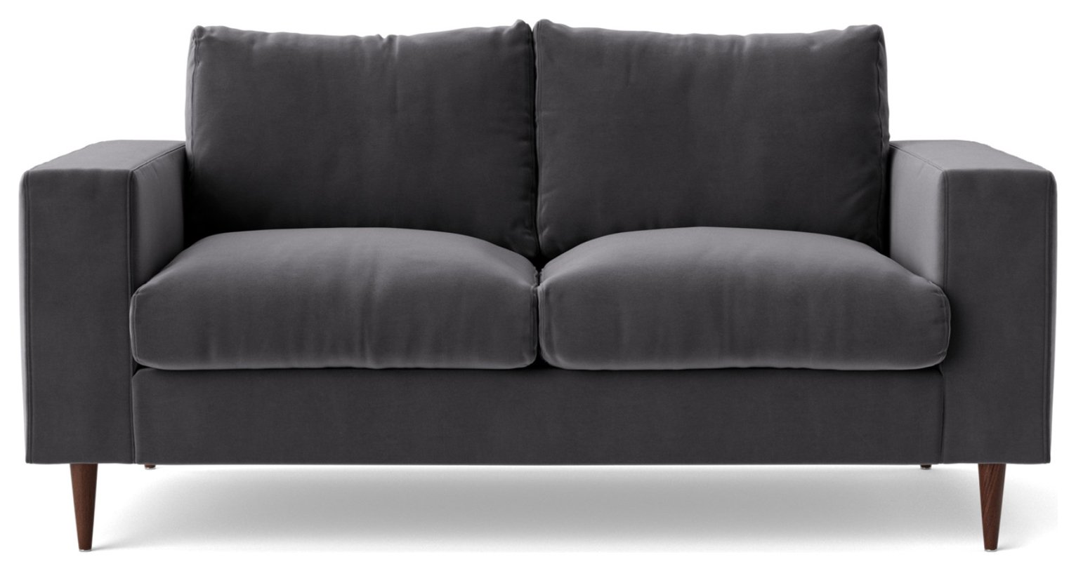 Swoon Evesham Velvet 2 Seater Sofa - Granite Grey