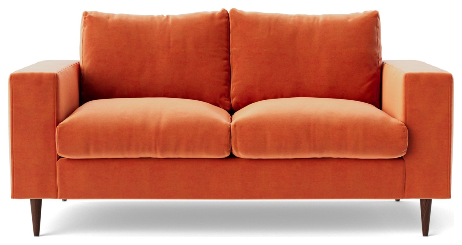 Swoon Evesham Velvet 2 Seater Sofa - Burnt Orange
