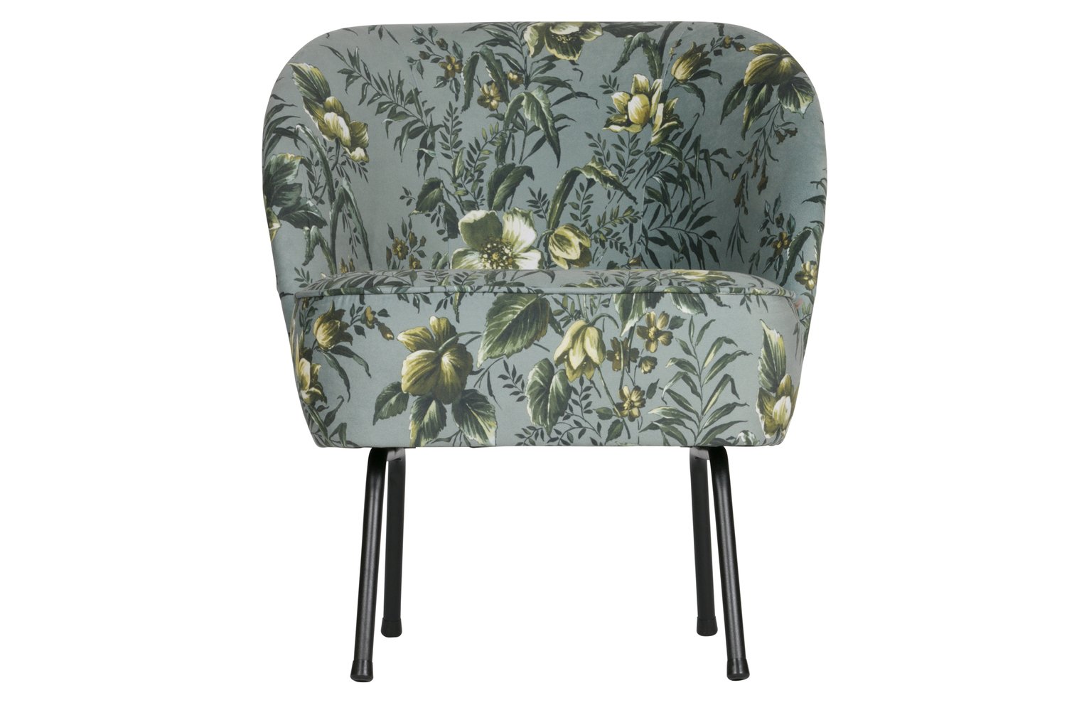 BePureHome Vogue Velvet Armchair - Grey Floral