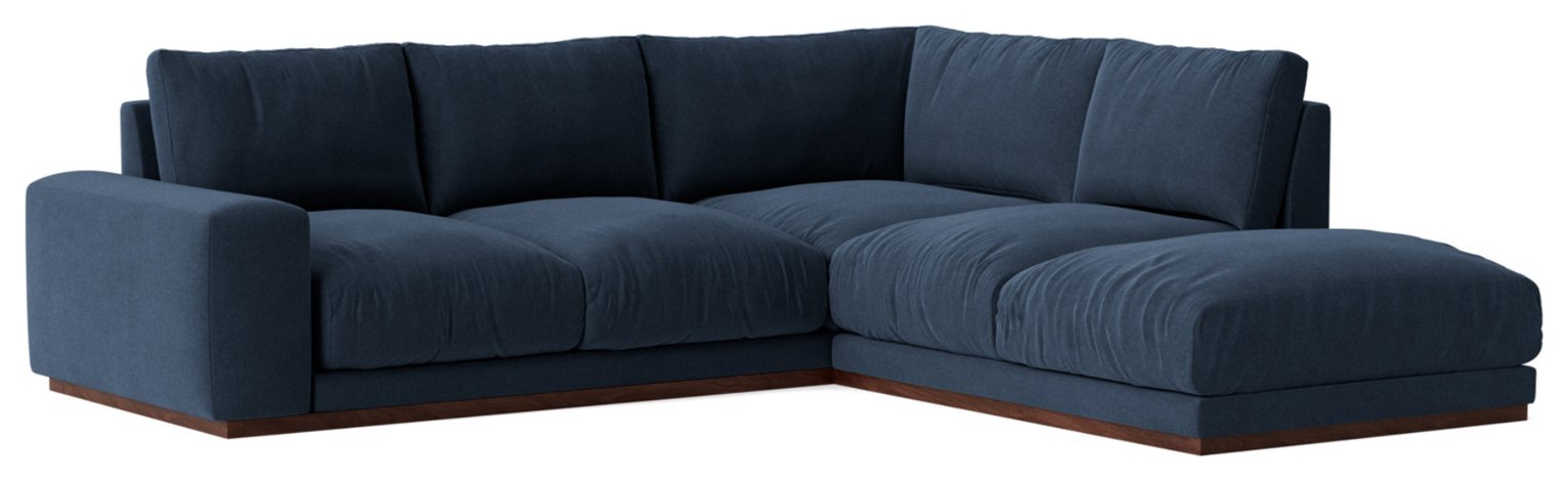 Swoon Denver Fabric Right Hand Corner Sofa - Indigo Blue