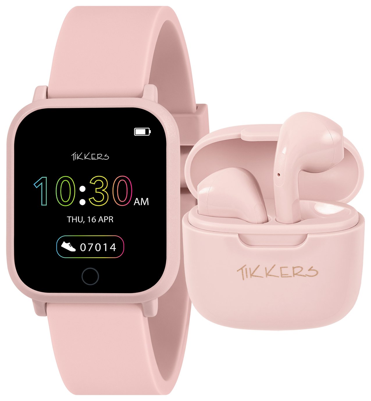 Tikkers Teen Series 10 Pink Smart Watch and Earbud Set