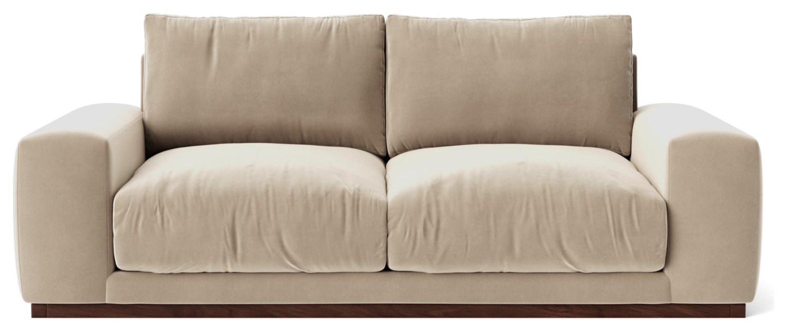 Swoon Denver Velvet 2 Seater Sofa - Taupe