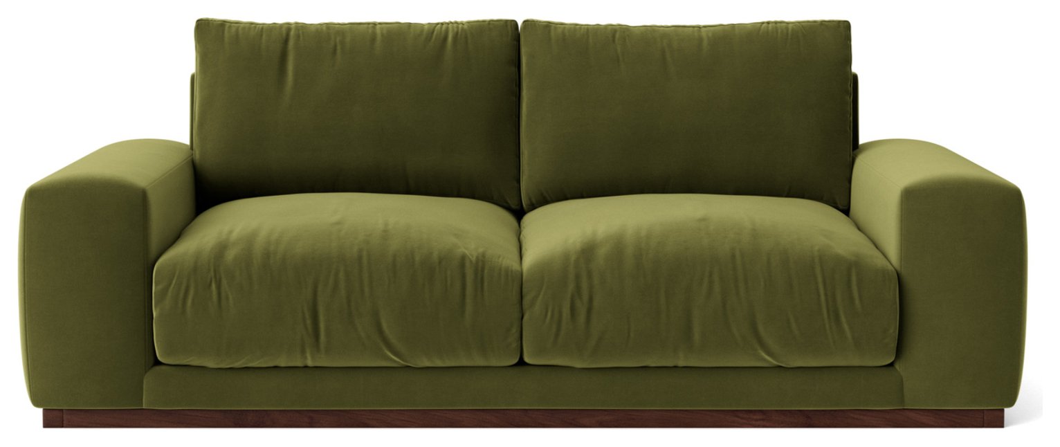 Swoon Denver Velvet 2 Seater Sofa - Fern Green