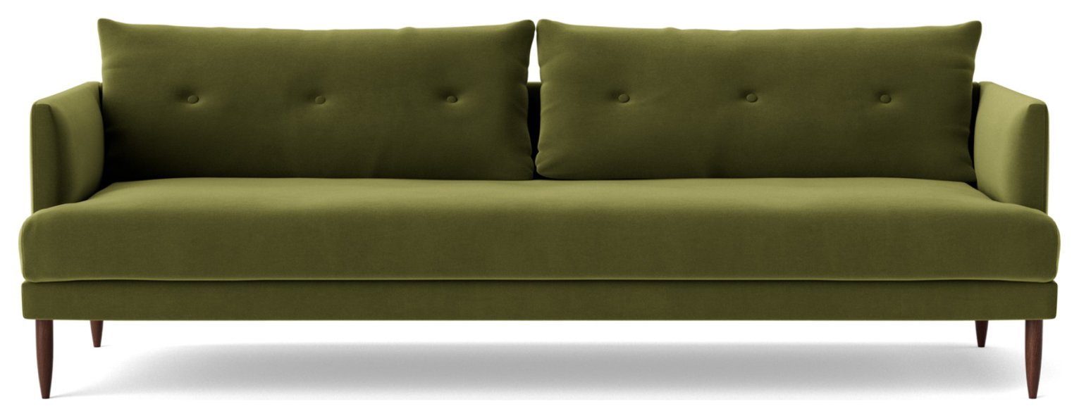 Swoon Kalmar Velvet 3 Seater Sofa - Fern Green