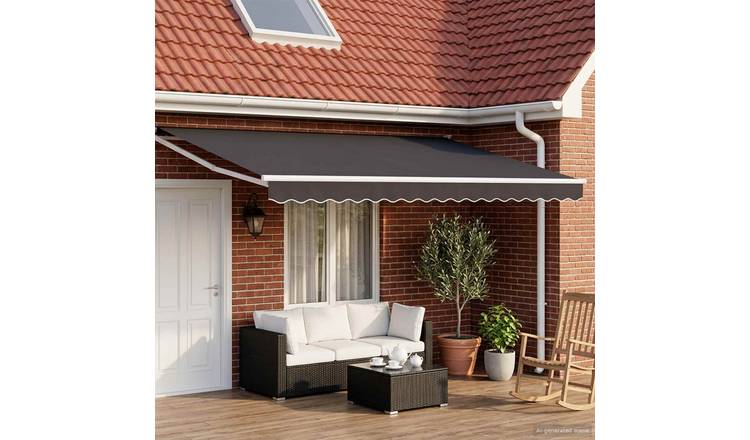 Walplus Electric Aluminium - Anthracite and White - 400 x 300 cm - White Frame