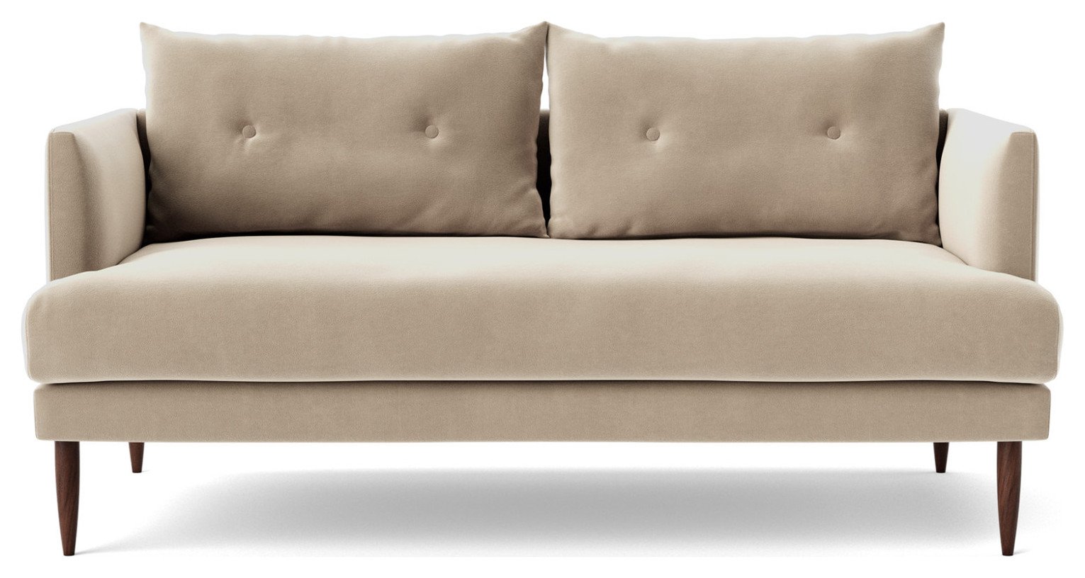 Swoon Kalmar Velvet 2 Seater Sofa - Taupe