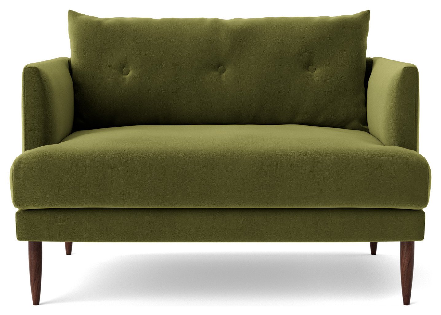 Swoon Kalmar Velvet Cuddle Chair - Fern Green