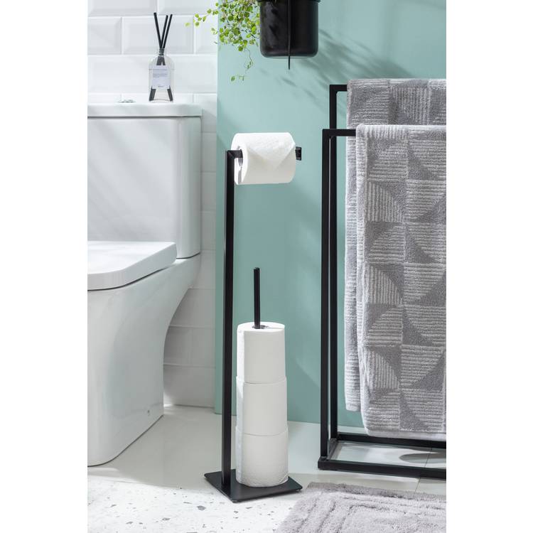 Argos Home Freestanding Toilet Roll Holder - Black 0