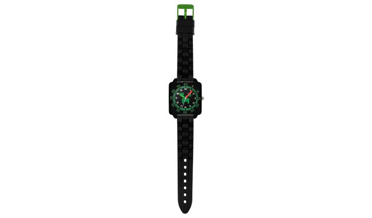 Buy Minecraft Kids Time Teacher Black Silicone Strap Watch Kids