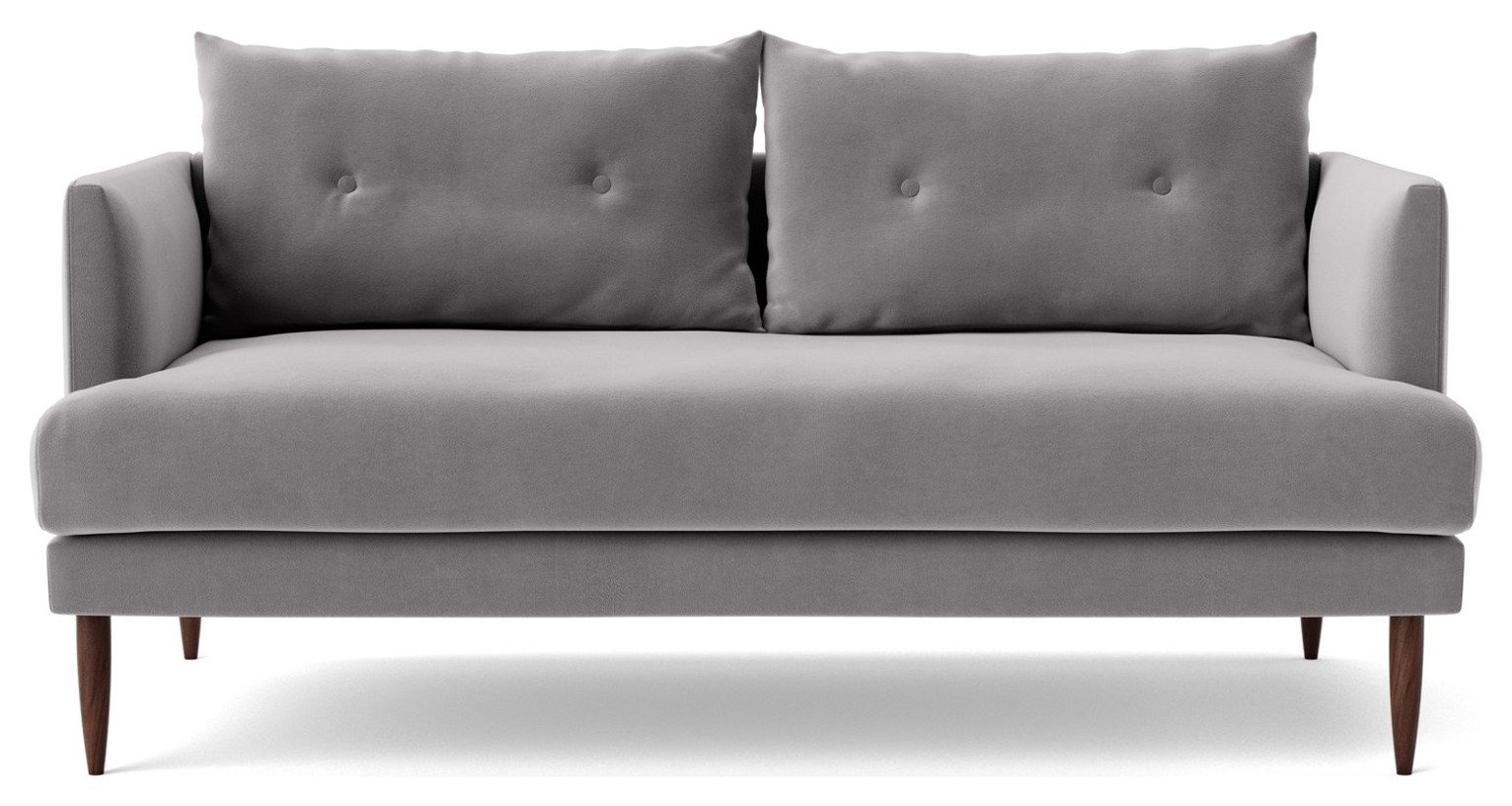 Swoon Kalmar Velvet 2 Seater Sofa - Silver Grey
