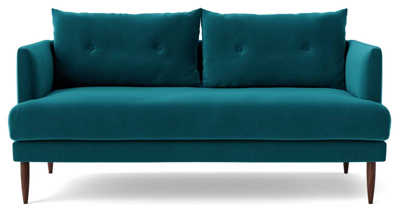 Swoon Kalmar Velvet 2 Seater Sofa- Kingfisher Blue