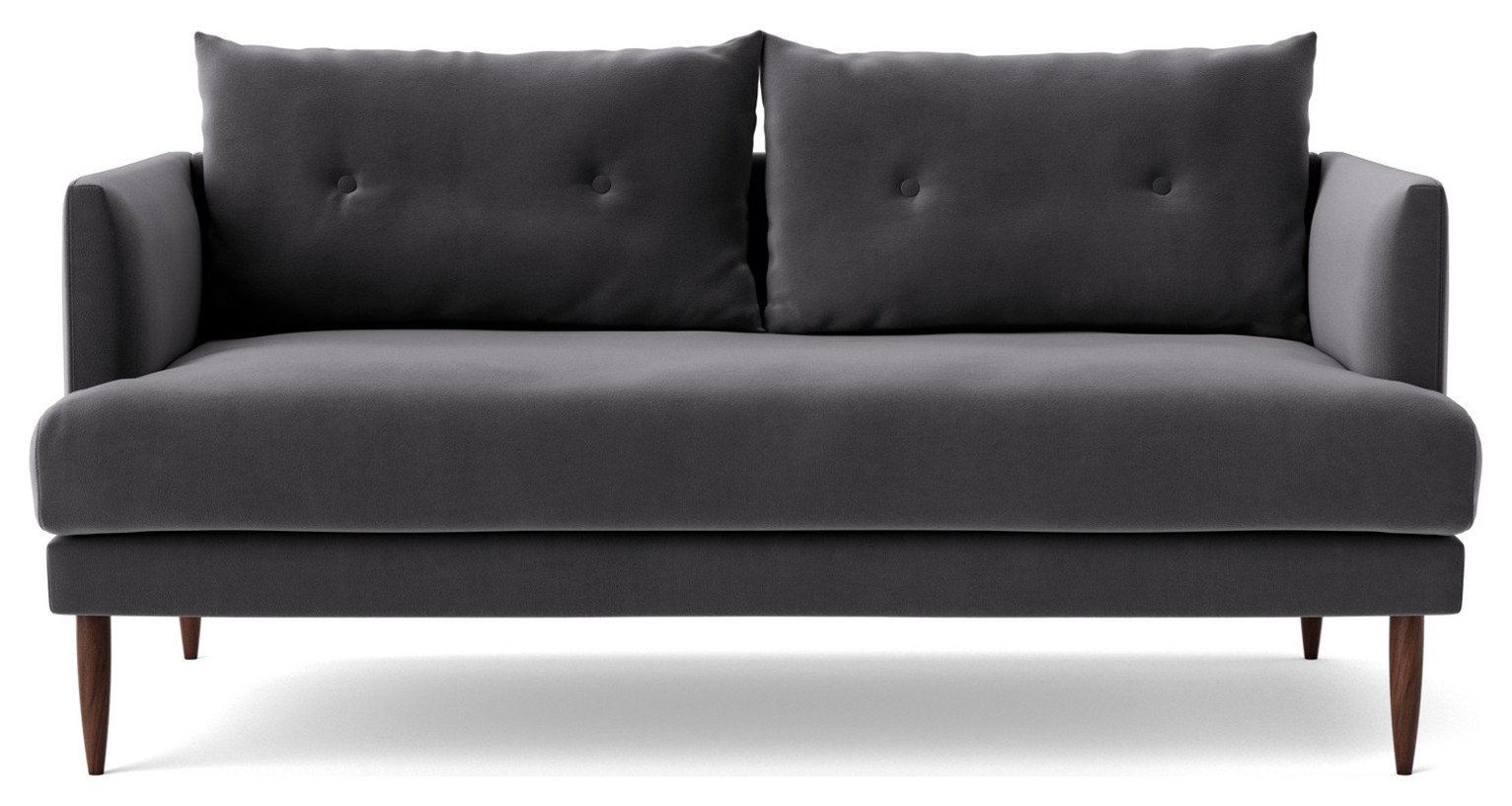 Swoon Kalmar Velvet 2 Seater Sofa - Granite Grey