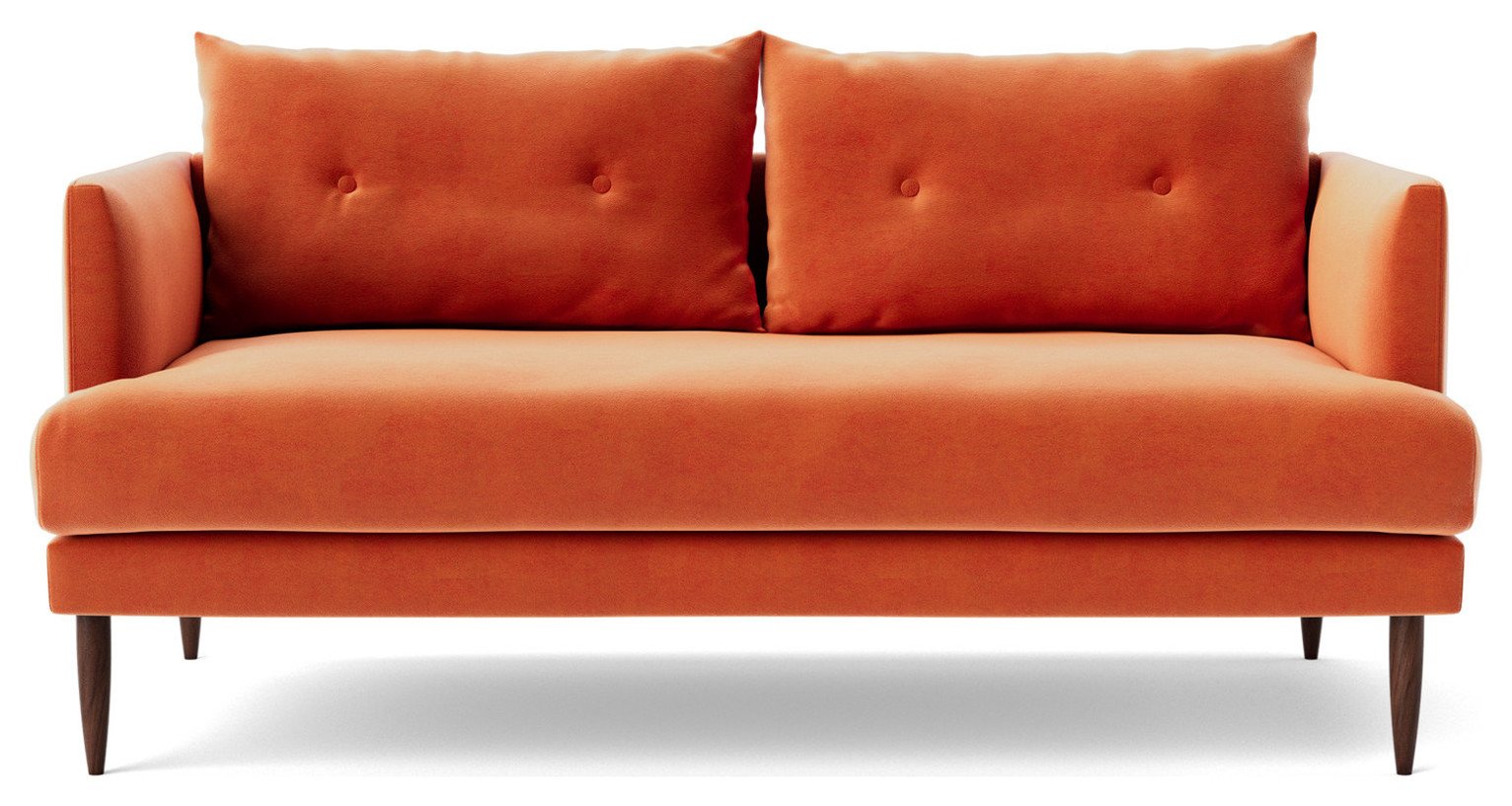 Swoon Kalmar Velvet 2 Seater Sofa - Burnt Orange