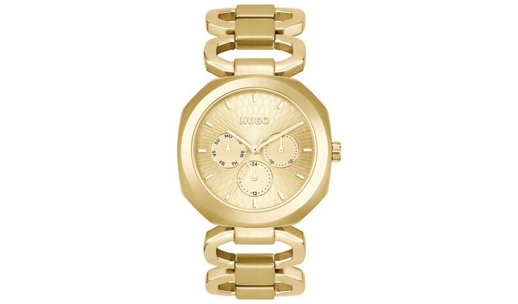 Buy HUGO Ladies Gold Coloured Links Bracelet Watch Argos