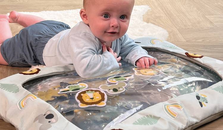 Tummy time water clearance mat