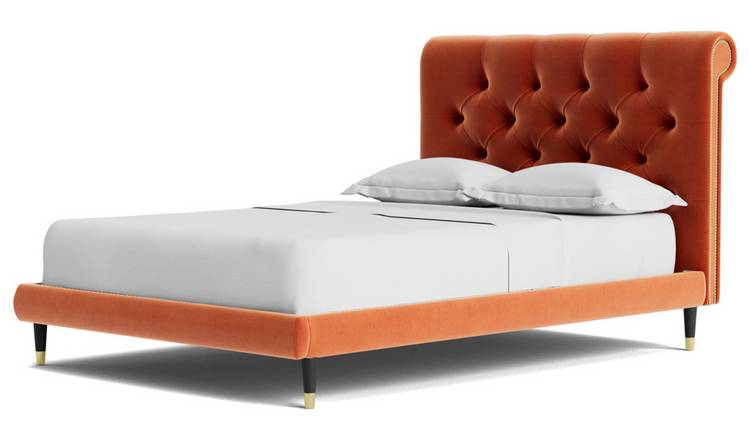 Twin velvet bed deals frame