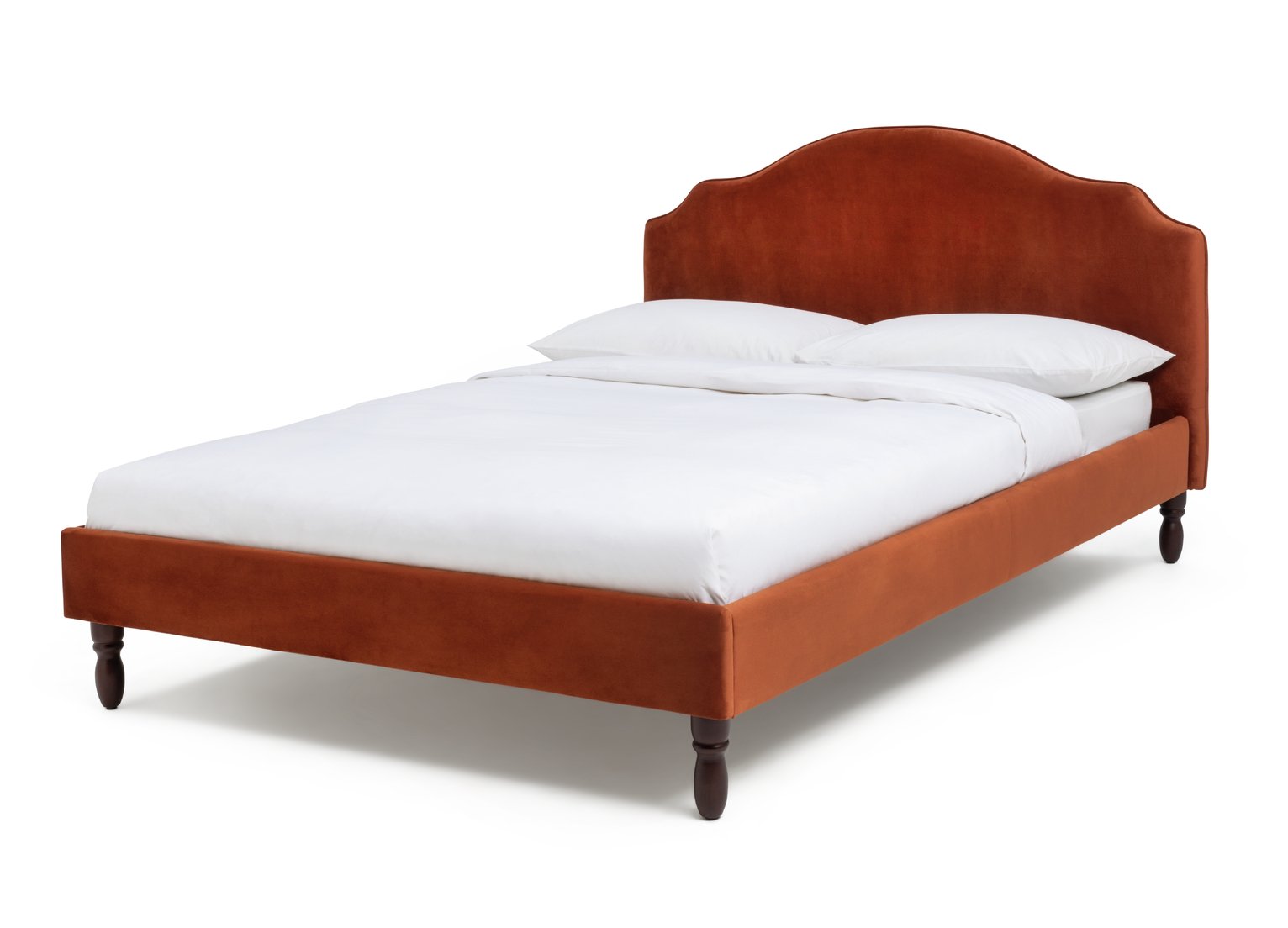 Habitat Sophia Kingsize Velvet Bed Frame - Orange