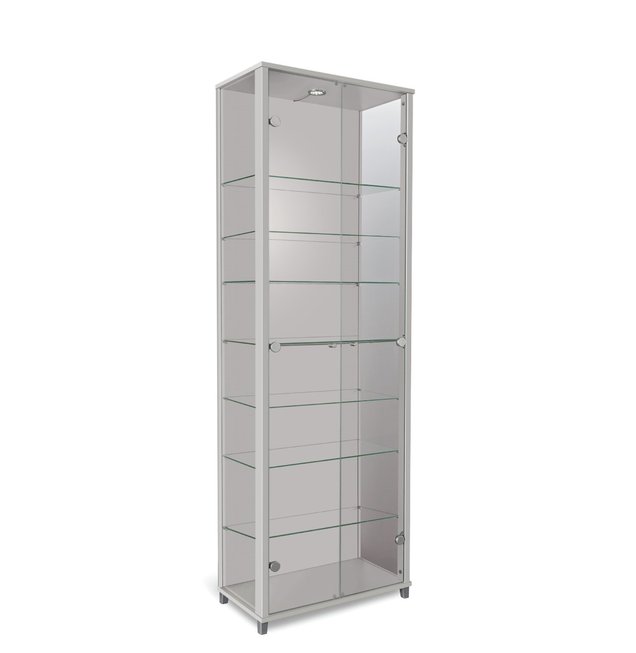 Argos Home 7 Shelf Glass Display Cabinet - Silver