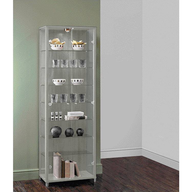 Argos Home 7 Shelf Glass Display Cabinet - Silver 0