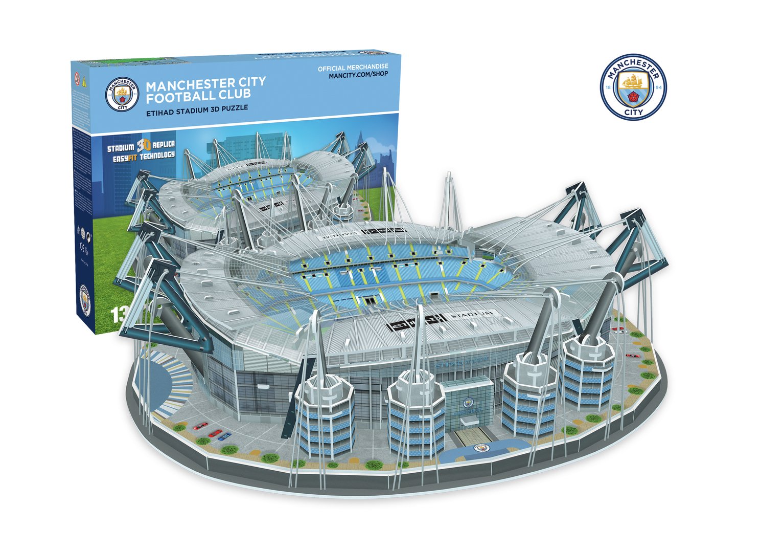 Manchester City 3D Football Stadium 132 Piece Jigsaw Puzzle