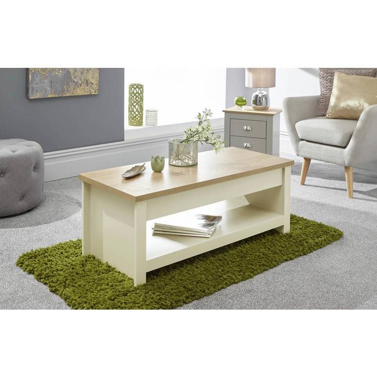GFW Lancaster Lift Up Coffee Table - Cream 0