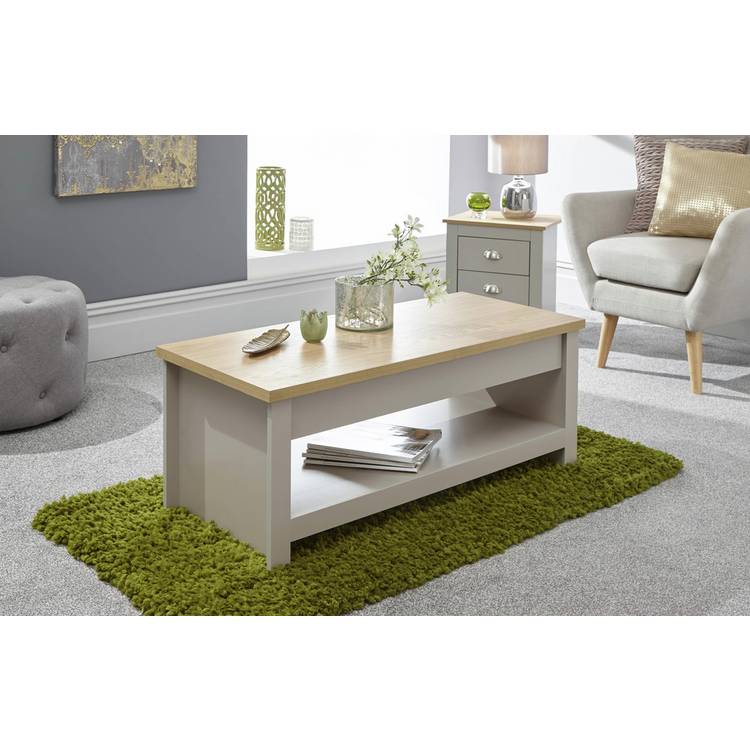 GFW Lancaster Lift Up Coffee Table - Grey 0
