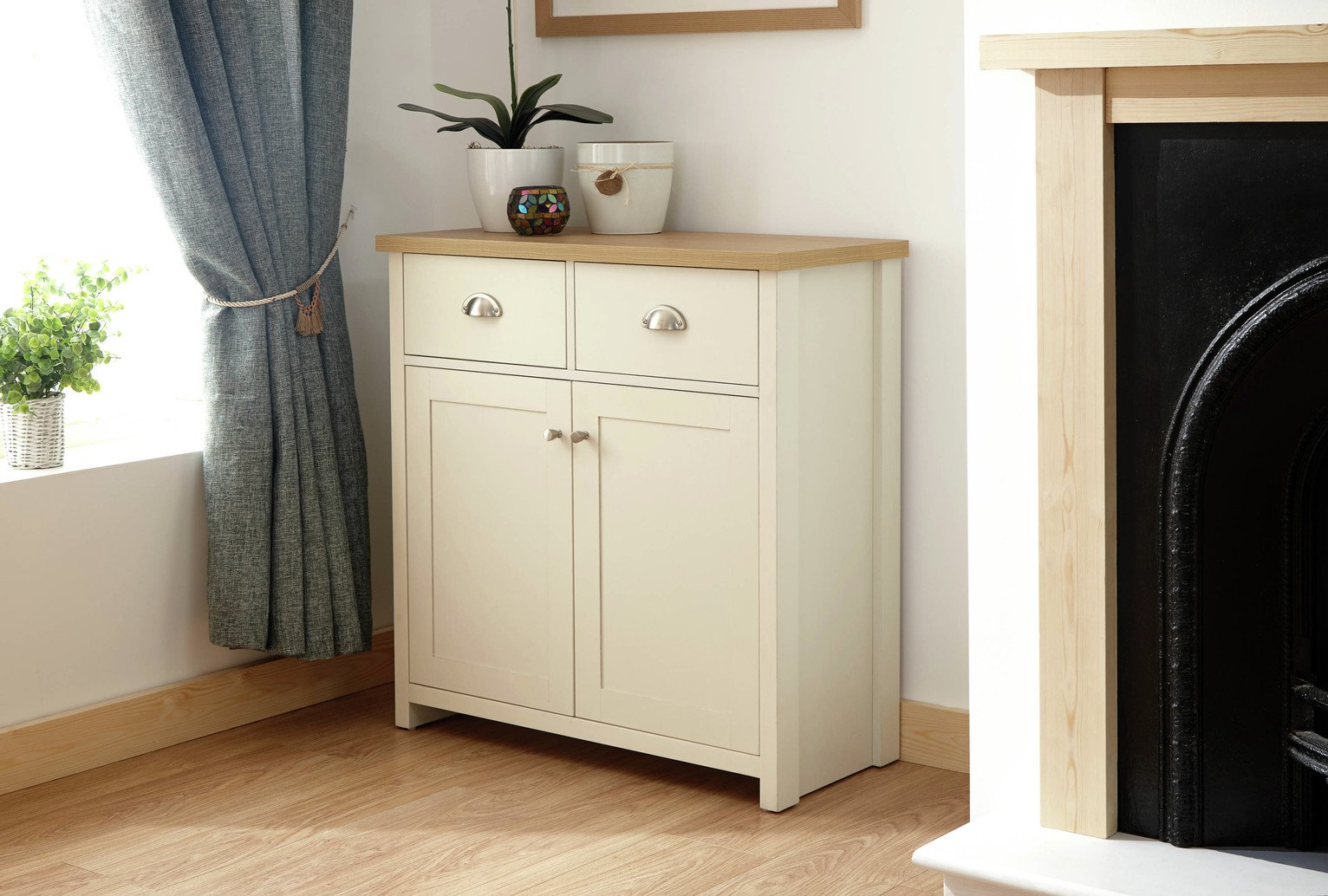 GFW Lancaster 2 Door 2 Drawer Sideboard - Cream