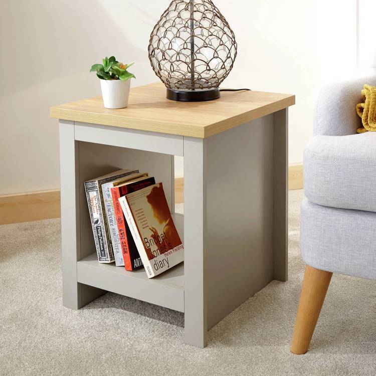GFW Lancaster Side Table - Grey 0
