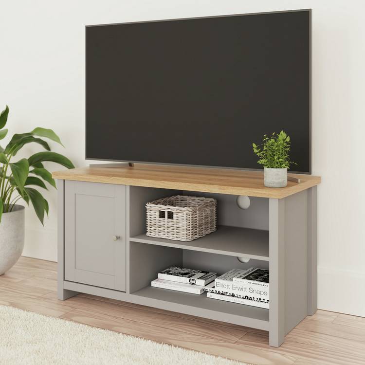 GFW Lancaster 1 Door TV Unit - Grey 0