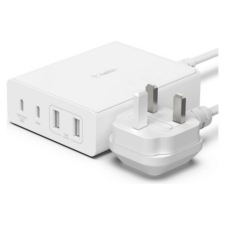 Belkin 108W Power Delivery GaN Desktop Charger - White 0