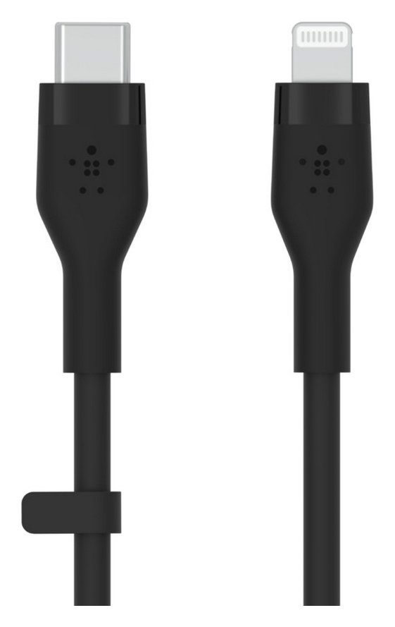 Belkin Silicone USB-C to Lightning 2m Charging Cable - Black