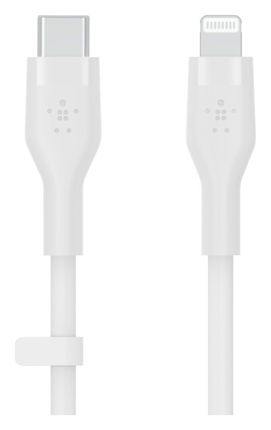 Belkin Silicone USB-C to Lightning 2m Charging Cable - White