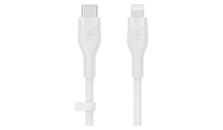 Belkin Silicone USB-C to Lightning 2m Charging Cable - White