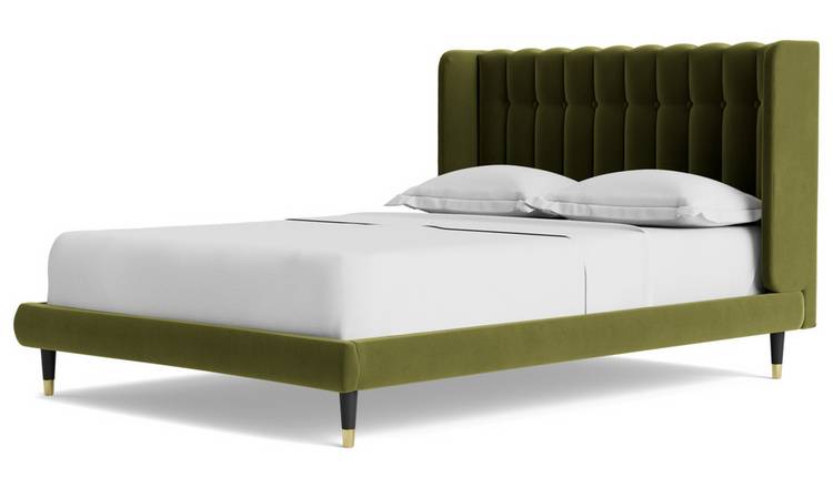 Swoon Kipling Kingsize Velvet Bed Frame - Fern Green