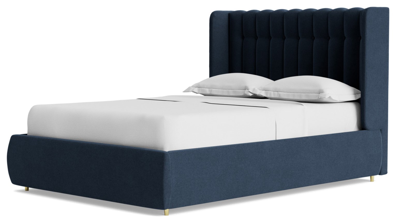 Swoon Kipling Fabric Double Ottoman Bedframe - Indigo Blue