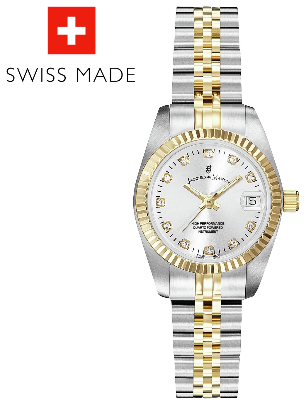 Jacques du Manoir Swiss Made Ladies Bracelet Watch