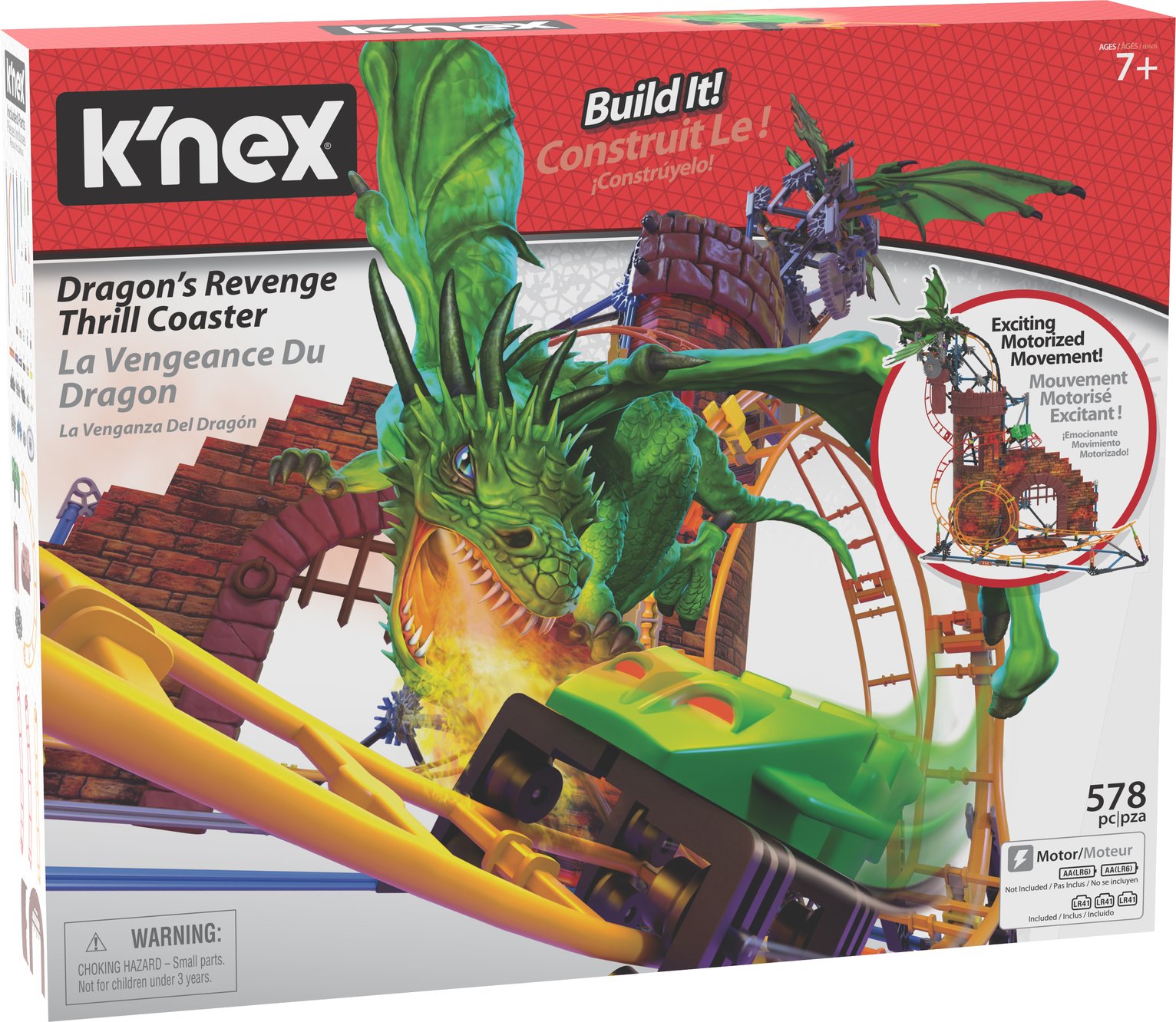 K'NEX Dragon Revenge Roller Coaster Playset