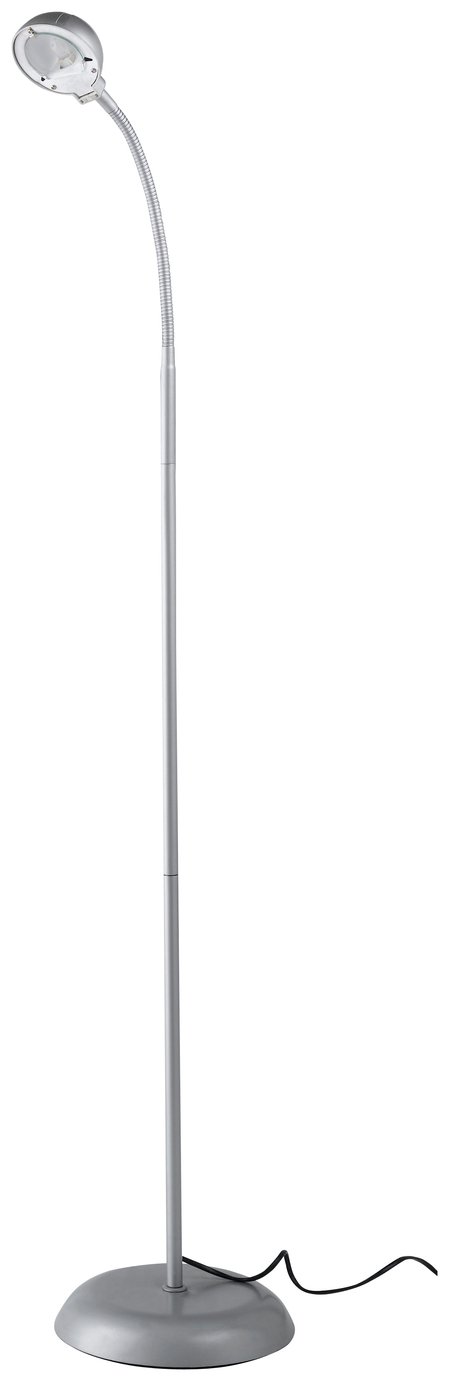 Argos Home LED Reading Floor Lamp - Silver