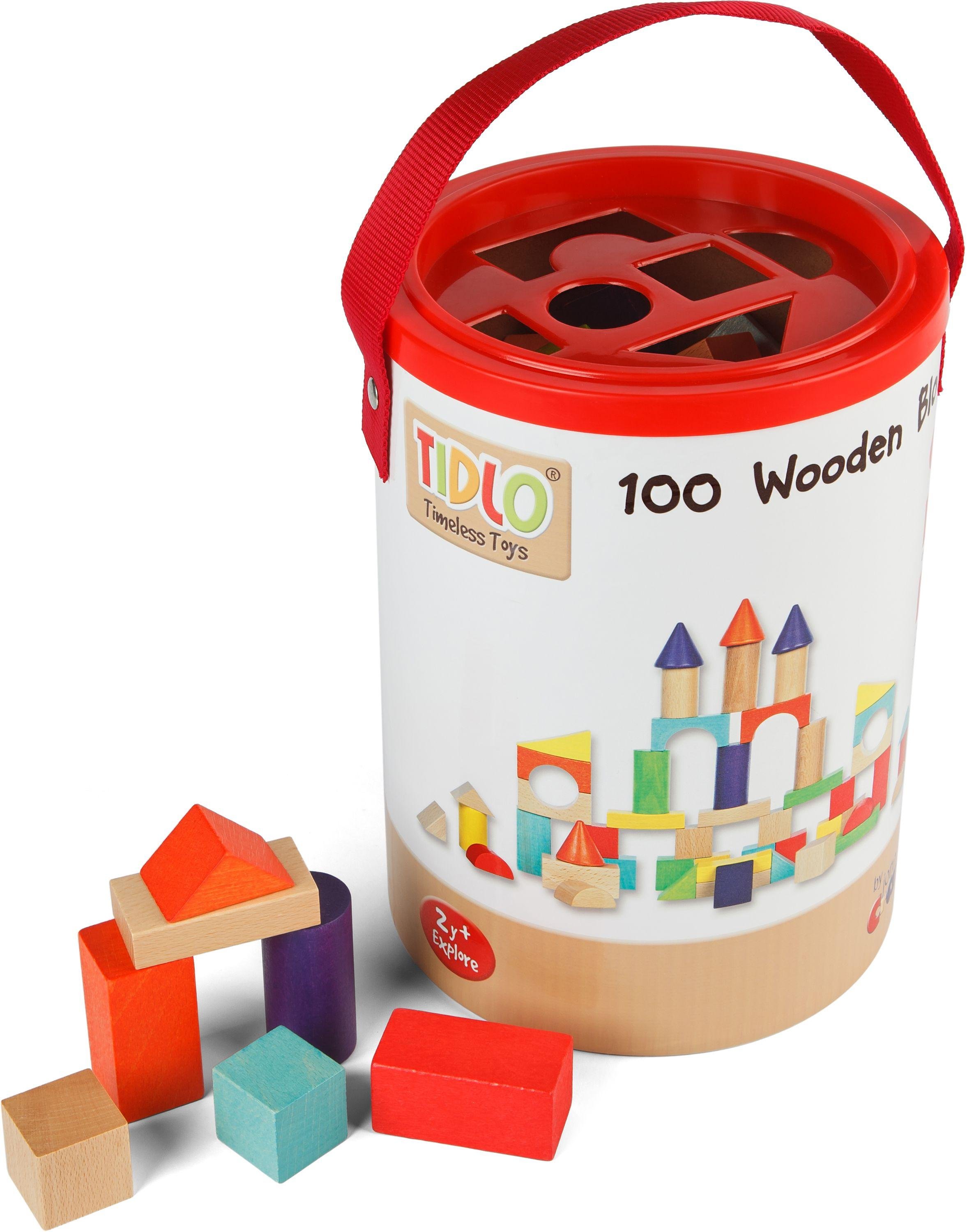 Tidlo Wooden Blocks in Tub