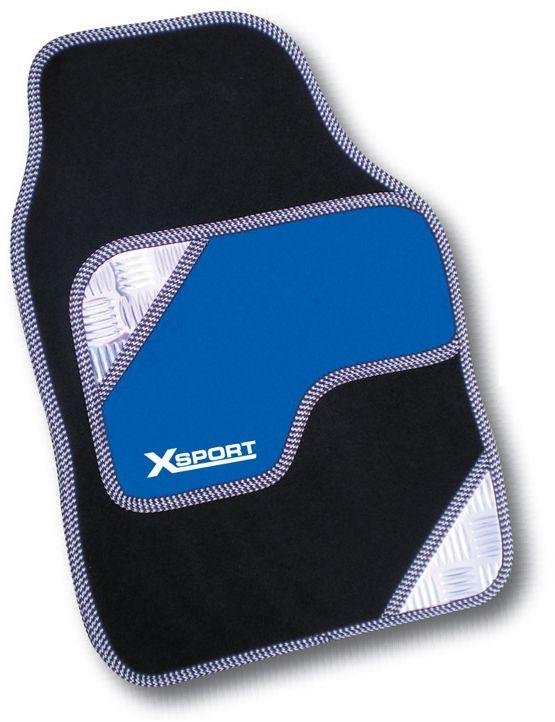 Rezistanz X Sport 4 Piece Car Mat Set - Black and Blue